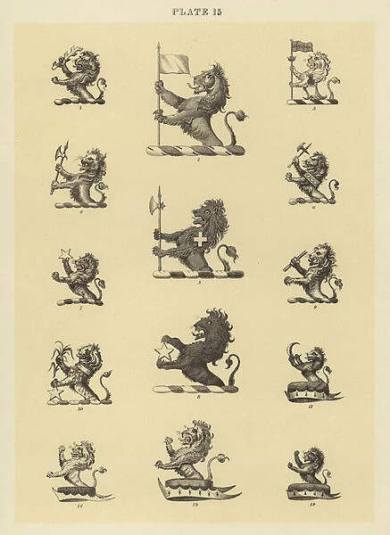 llustration for Fairbairns Book of Crests (engraving)