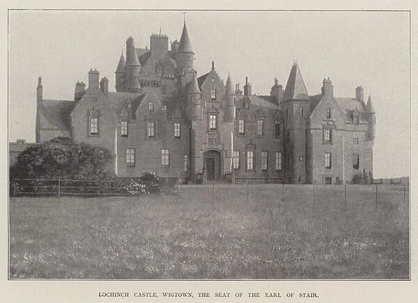 Lochinch Castle, Wigtown, the Seat of the Earl of Stair (litho)