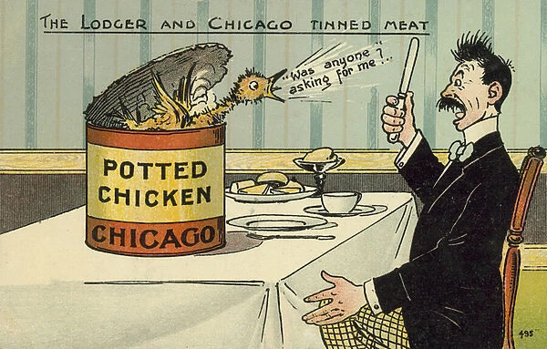The lodger and Chicago Tinned Meat (colour litho)