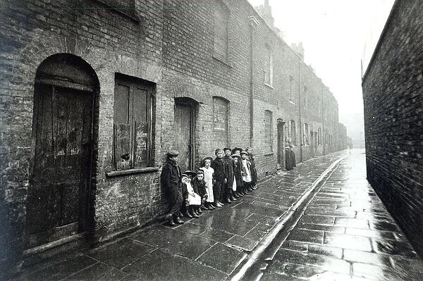 London Slums, c. 1900 (b  /  w photo)