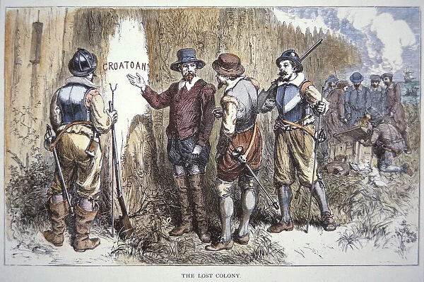 The lost colony of Roanoke (colour litho)