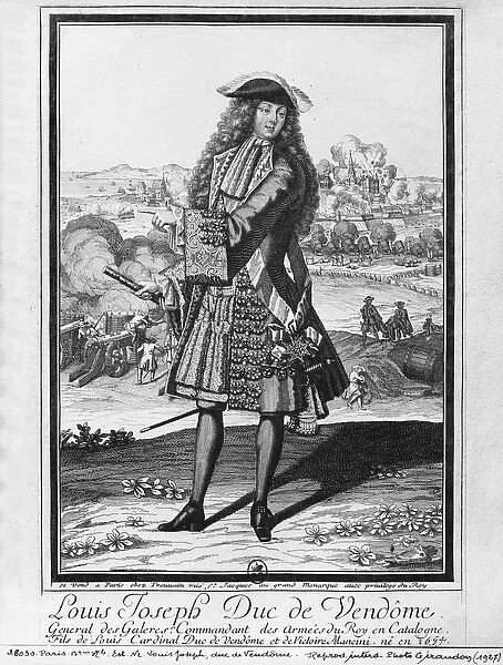 Louis Joseph de Bourbon, Duke of Vendome, known as The Great Vendome (engraving)