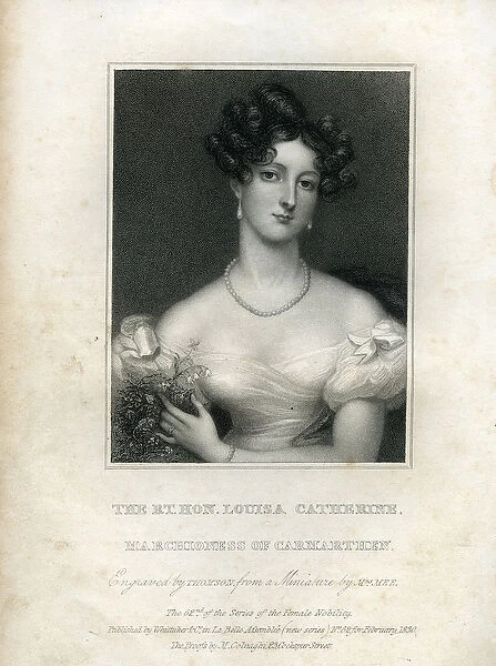 Louisa Catherine Osborne, Duchess of Leeds when Marchioness of Carmarthen, 1830