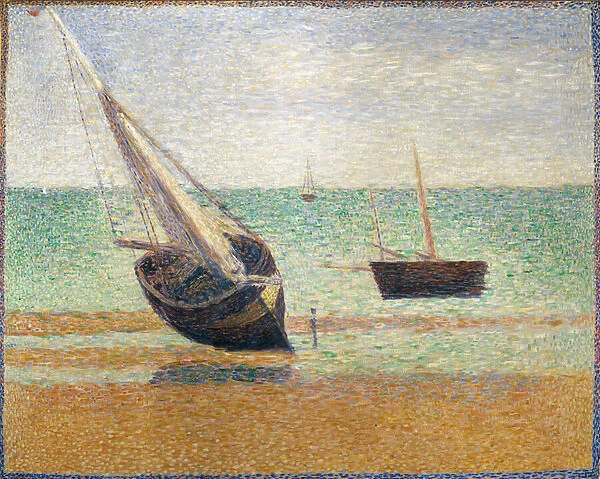 Low Tide at Grandcamp, 1885 (oil on canvas)