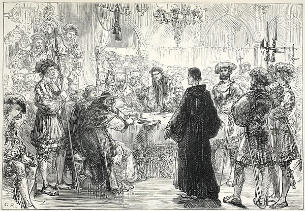 Luther before the Diet at Worms, illustration from The History of Protestantism