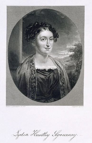 Lydia Huntley Sigourney (1791-1865), engraved by Burt (engraving)