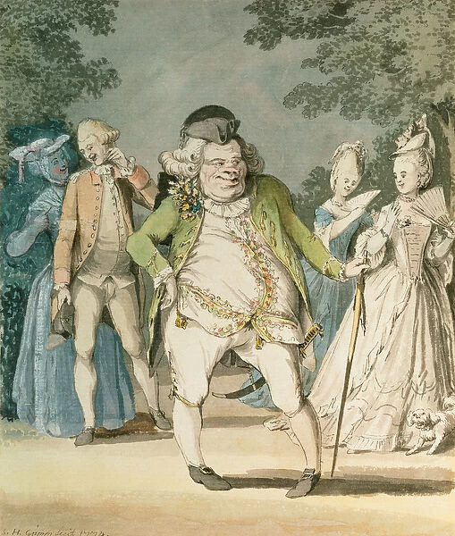 The Macaroni, 1774 (w  /  c on paper)