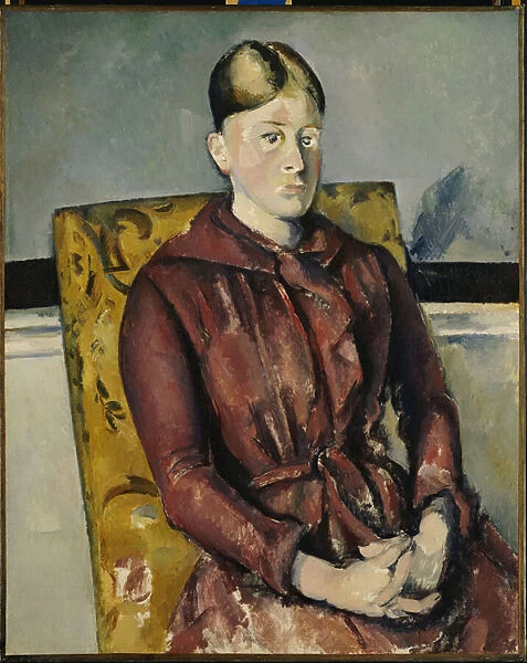 Madame Cezanne with a Yellow Armchair, 1888-90 (oil on canvas)