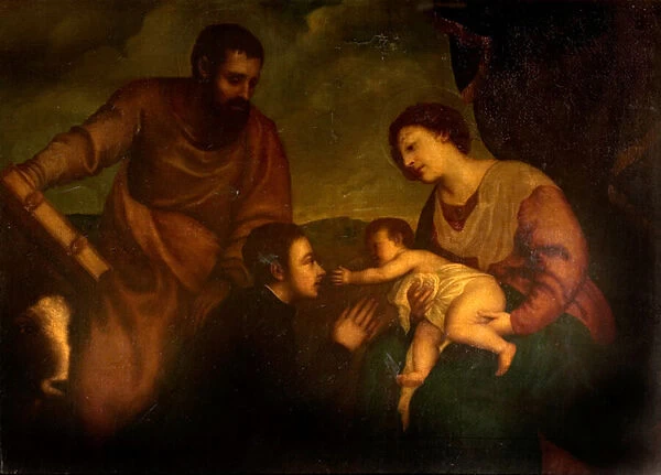 Madonna and Child with St Mark (oil on canvas)