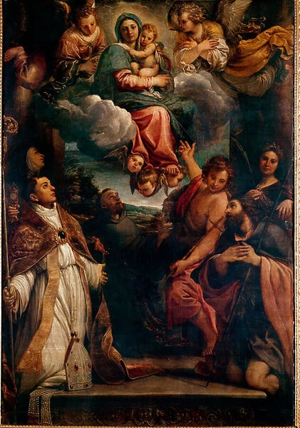 Madonna in glory with the child and six saints Madonna of Saint Ludovic
