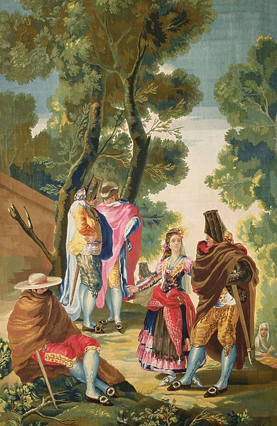 A Maja and the Masked Men, c. 1777 (tapestry)