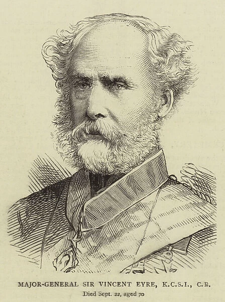 Major-General Sir Vincent Eyre, KCSI, CB (engraving)