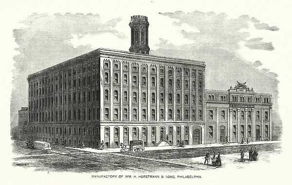 Manufactory of William H Horstmann and Sons, Philadelphia (engraving)