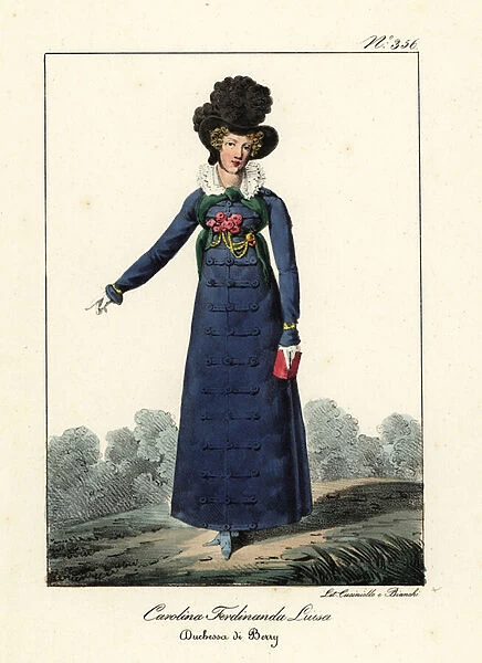 Marie-Caroline of Bourbon-Two Sicilies, Duchess of Berry. 1825 (lithograph)