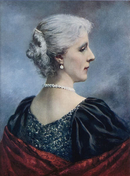 Marie Henriette, Queen of the Belgians (colour litho)