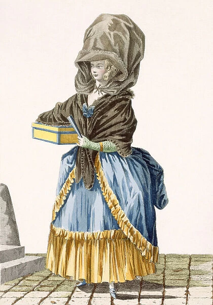 A market lady selling her wares, engraved by Dupin, plate no