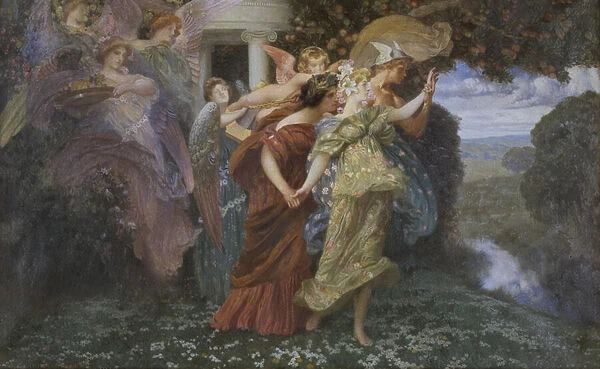 The Marriage of Persephone, (oil on canvas)