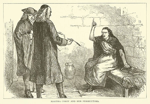 Martha Corey and her persecutors (engraving)