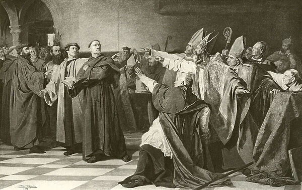 Martin Luther before the Council of Worms (gravure)