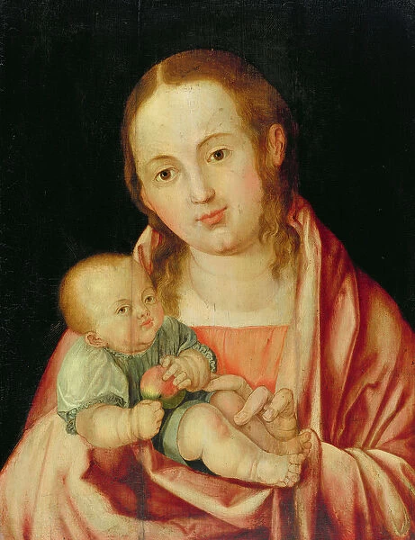 Mary and her Child (oil on panel)