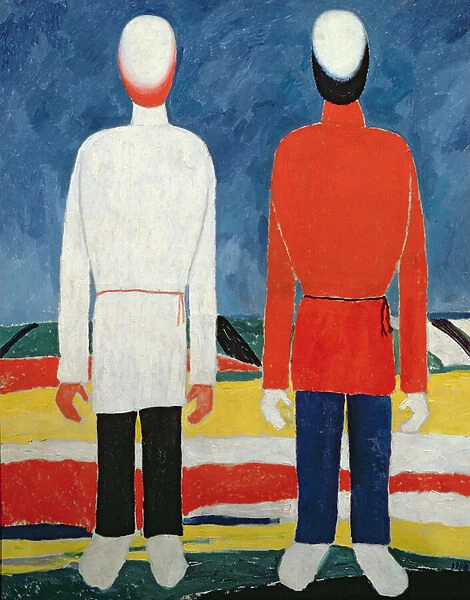 Two Masculine Figures, 1928-32 (oil on canvas)