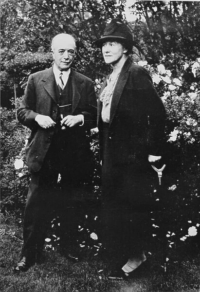 Maud (1875-1960) and Leonard (1872-1953) Messel at Nymans (b  /  w photo)