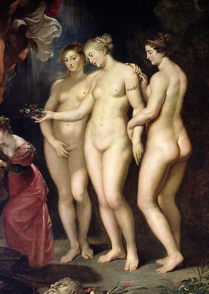 The Medici Cycle: Education of Marie de Medici, detail of the Three Graces, 1621-25