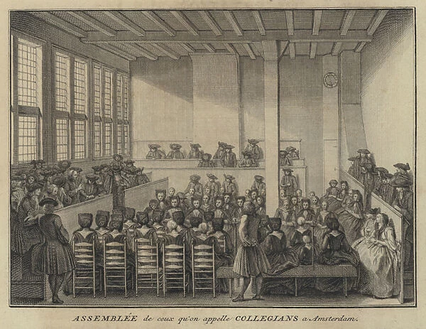 Meeting of Collegiants in Amsterdam, Netherlands (engraving)