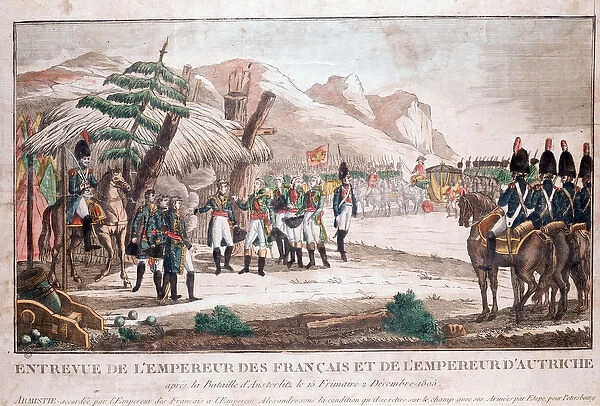 Meeting of two emperors after Battle of Austerlitz, 4 December 1805