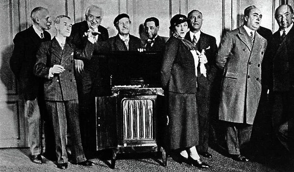 Members of the Jury of the Grand Prix du Disque, 1933 (b / w photo)