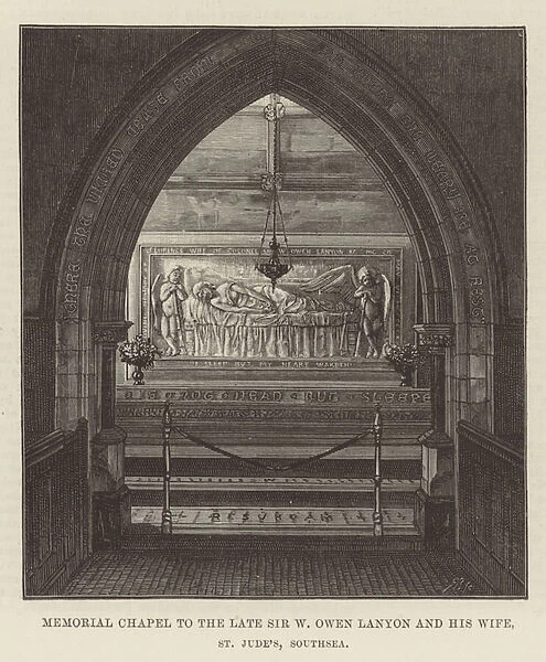 Memorial Chapel to the late Sir W Owen Lanyon and his Wife, St Jude s, Southsea (engraving)