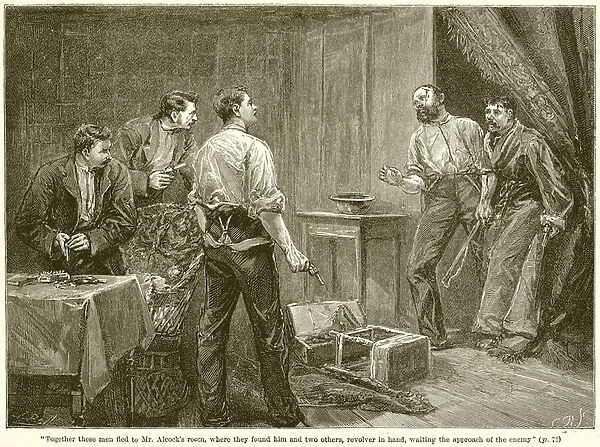 Together these Men Fled to Mr. Alcocks Room... (engraving)