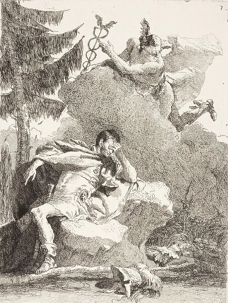 Mercury Appears to AEneas in a Dream, c. 1770 (etching)
