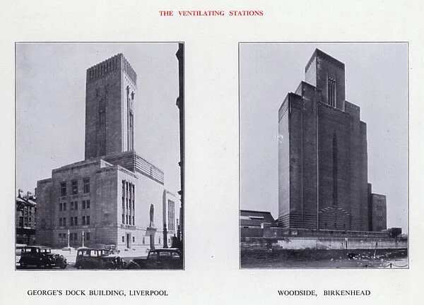 Mersey Tunnel: The Ventilating Stations (b  /  w photo)