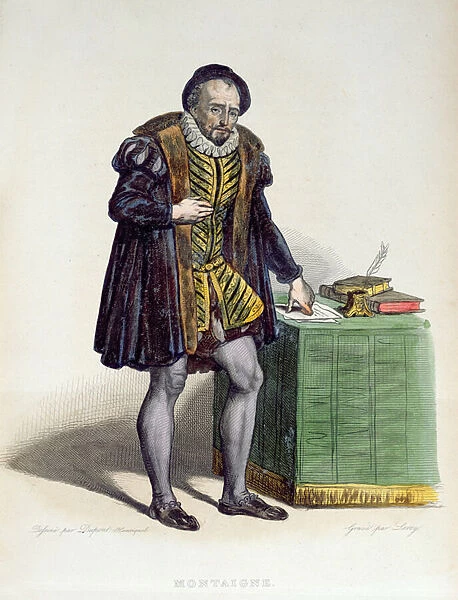 Michel Eyquem de Montaigne (1533-92) from Le Plutarque Francais by E