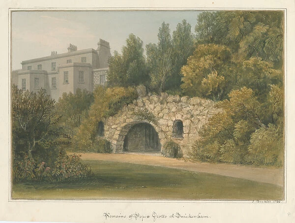 Middlesex - Twickenham - Popes Grotto, 1826 (w  /  c on paper)