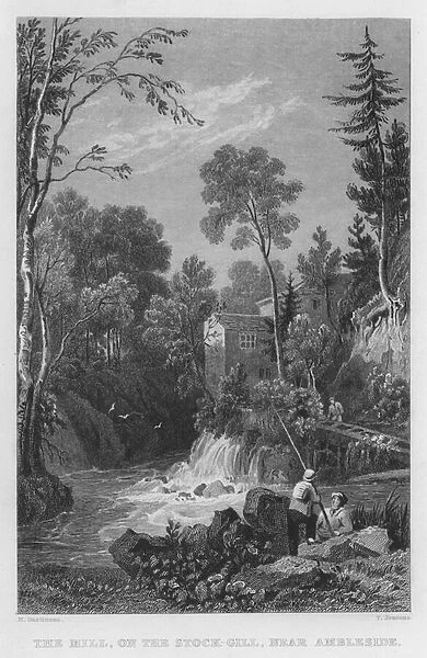 The Mill, on the Stock-Gill, near Ambleside (engraving)