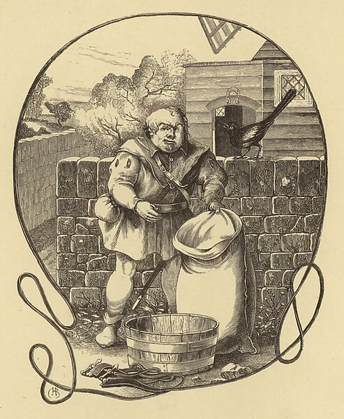 The Miller Of Trompington, Geoffrey Chaucer (engraving)