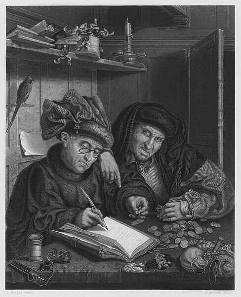 The Misers, from the picture in the Royal Collection (engraving)