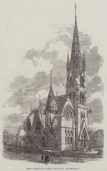 Miss Barclays Free Church, Edinburgh (engraving)