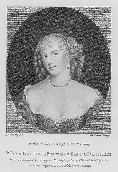 Miss Brook afterwards Lady Denham (engraving)