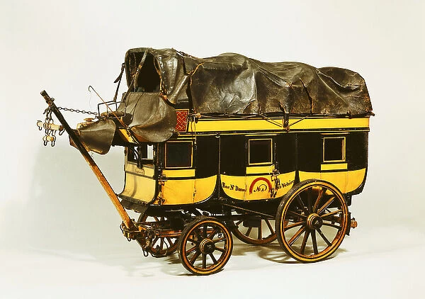 Model of a forty seat omnibus (painted wood)