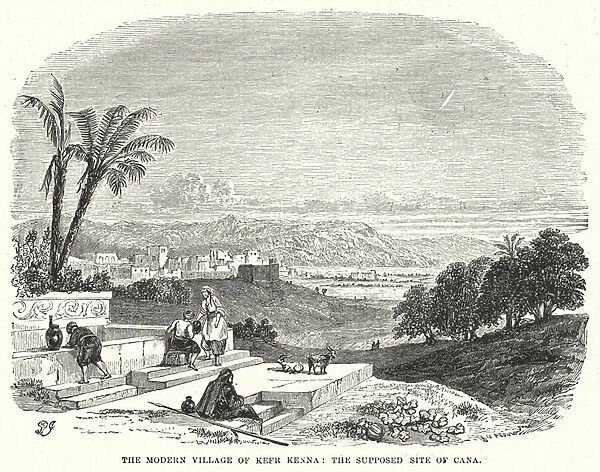The Modern Village of Kefr Kenna, the Supposed Site of Cana (engraving)