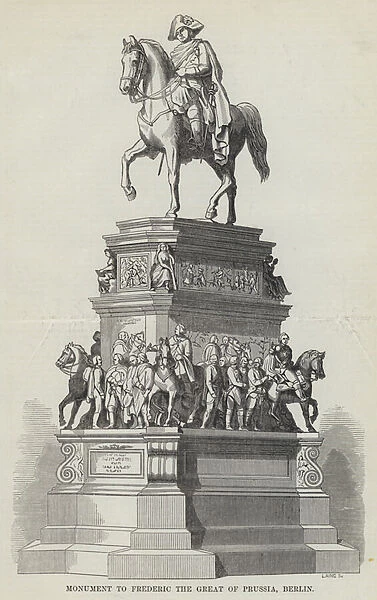 Monument to Frederic the Great of Prussia, Berlin (engraving)