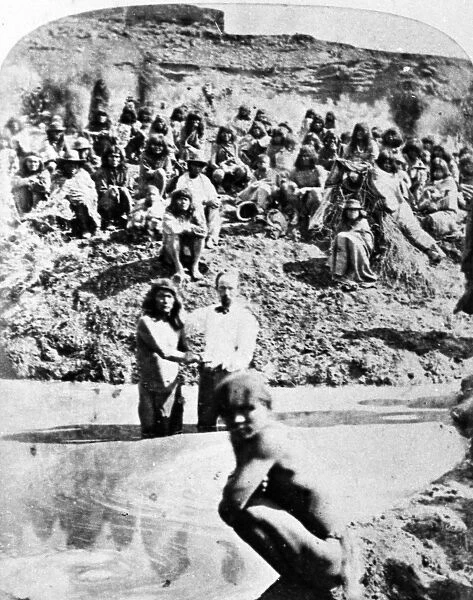 Mormon Baptism of Native Americans, c. 1875 (b  /  w photo)