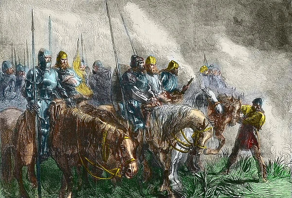 The morning of the battle of Agincourt - 100 years war: Battle of Azincourt