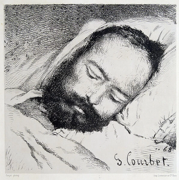 Mortuary portrait of Proudhon, 20  /  01  /  1865 - by Gustave Courbet
