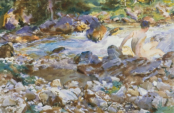 Mountain Stream, c. 1912-14 (Watercolor and graphite on off-white wove paper)