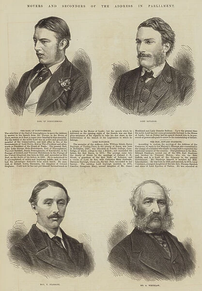 Movers and Seconders of the Address in Parliament (engraving)