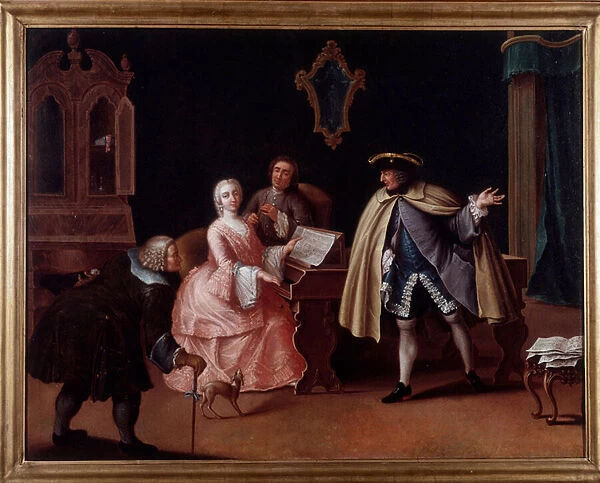 The music lesson (Painting, 18th century)